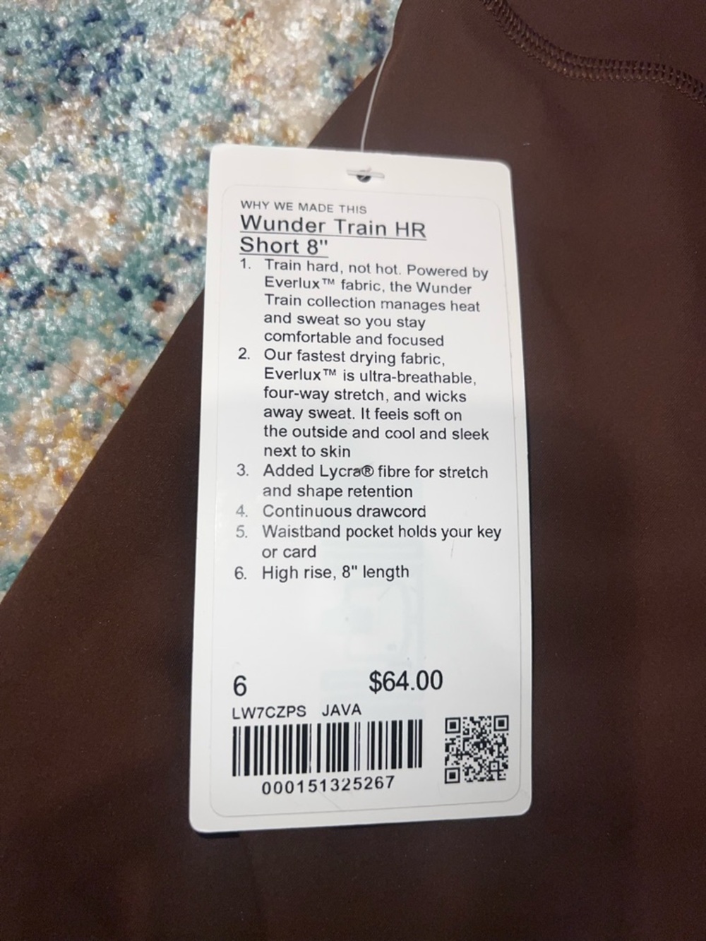 lululemon athletica High-Rise Brown Athletic Bike Shorts Wunder Under - Picture 3 of 4
